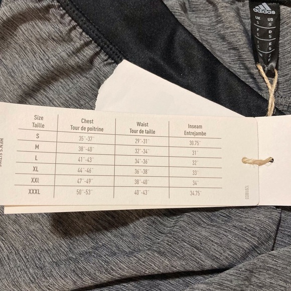 NWT Adidas Gray and Black Athletic Shorts Moisture-Wicking - Picture 7 of 9